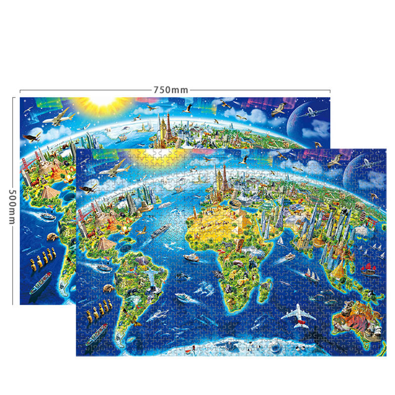 Горячие продажи с низким MoQ для взрослых Wooded индивидуальный дизайн Diy Jigsaw Puzzle 1000 штук для подростков